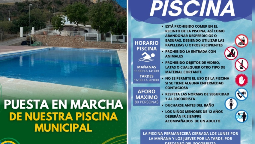 💦PUESTA EN MARCHA DE NUESTRA PISCINA MUNICIPAL💦